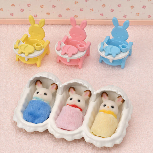 Triplés lapin puériculture Sylvanian