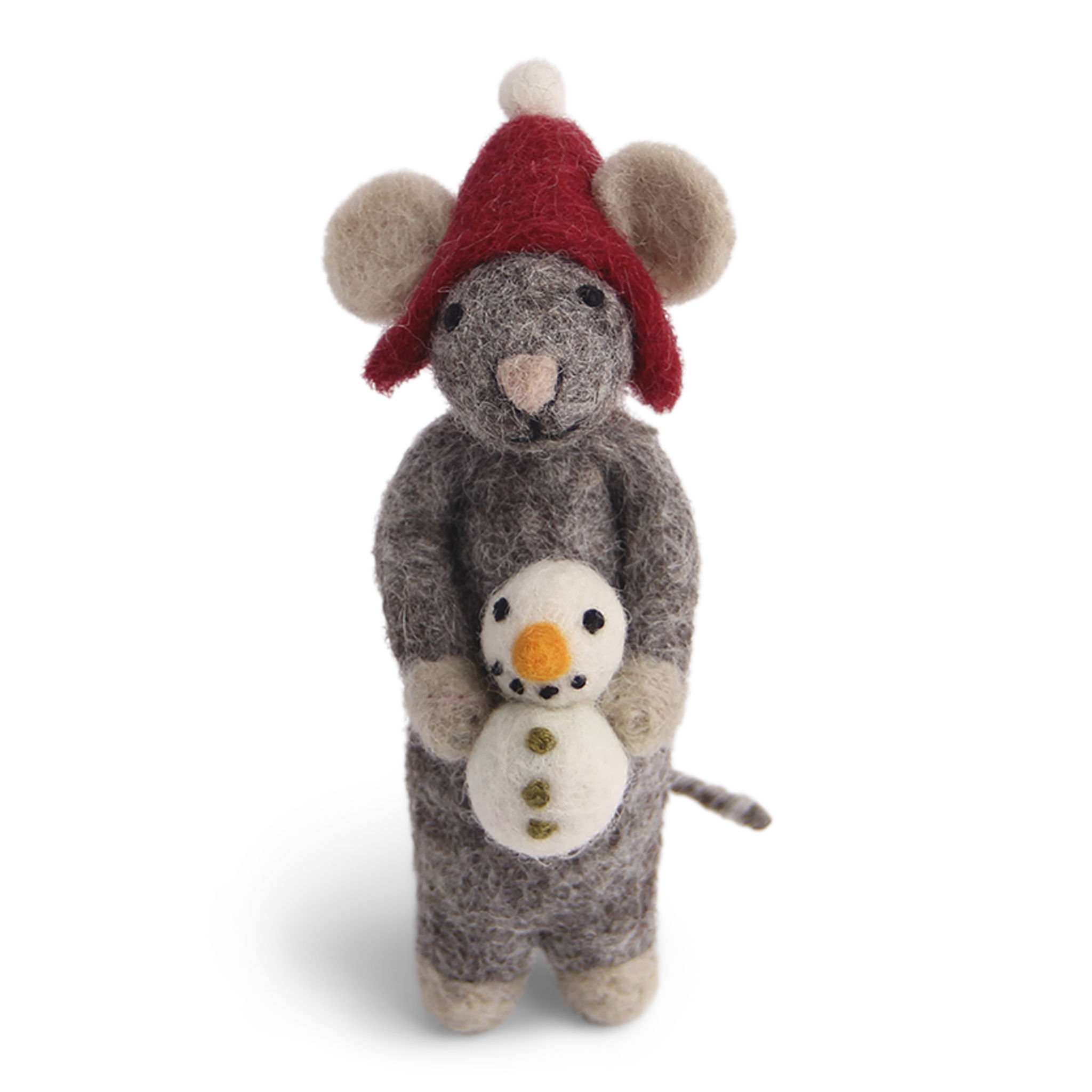 Souris grise bonhomme de neige En Gry & Sif