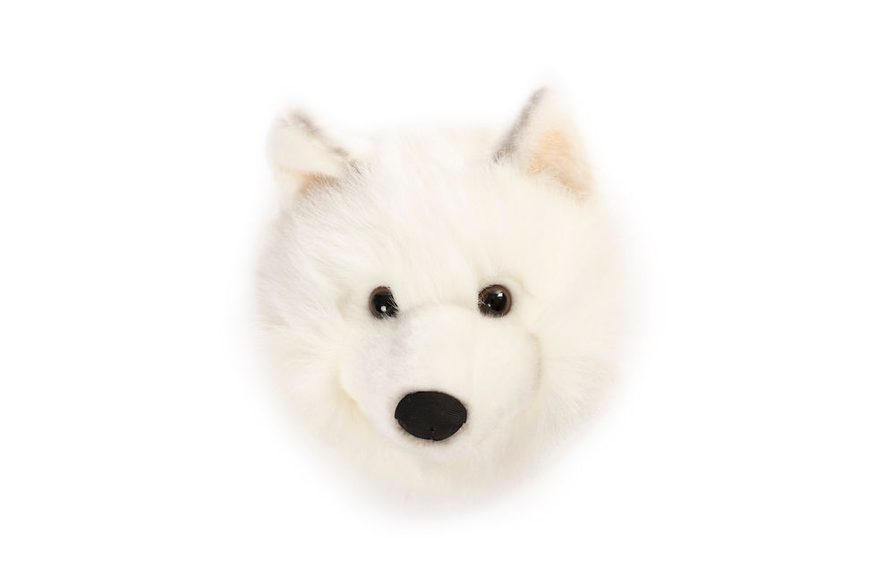 Miniature : Décoration murale loup blanc tête moyenne Wild & Soft