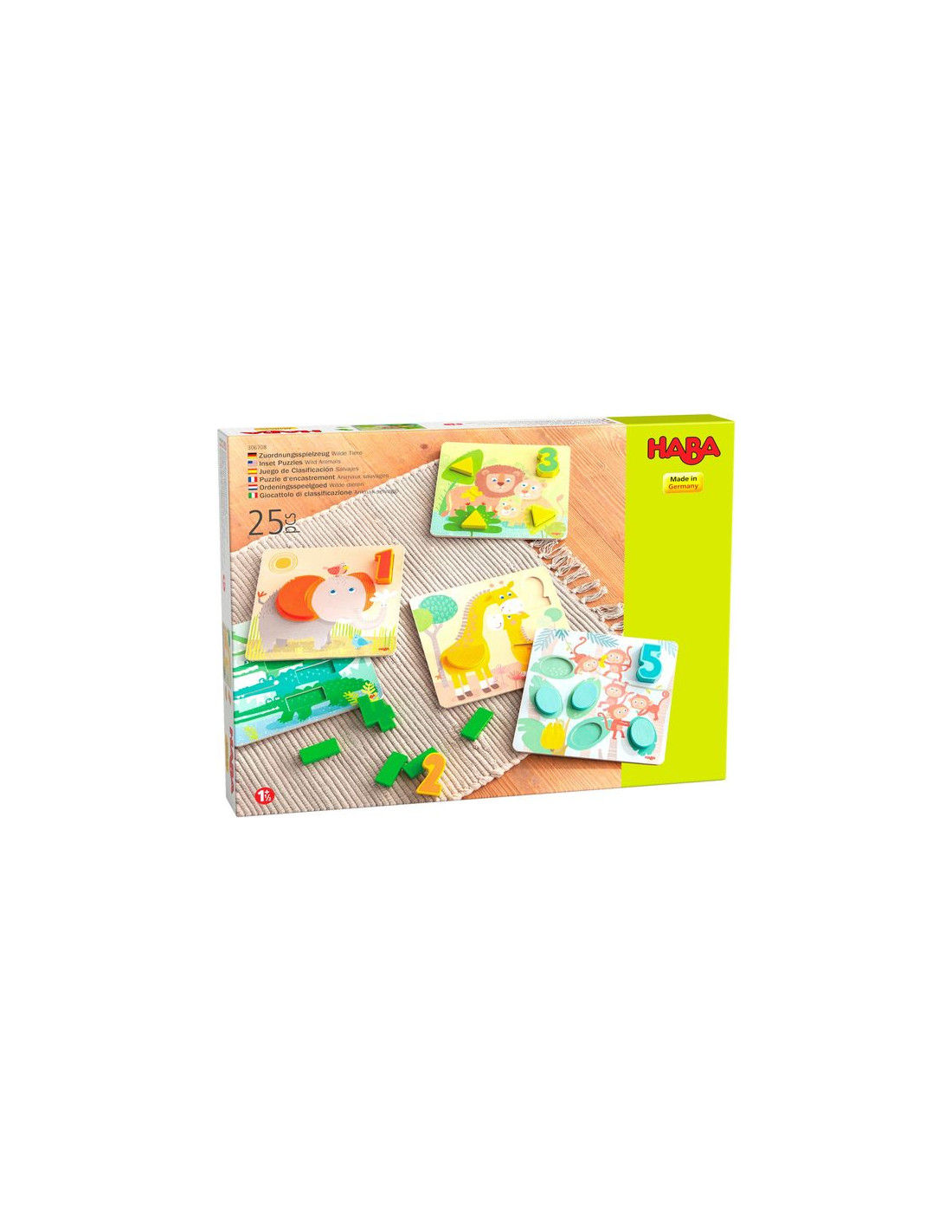 Puzzle d'encastrement animaux sauvages Haba
