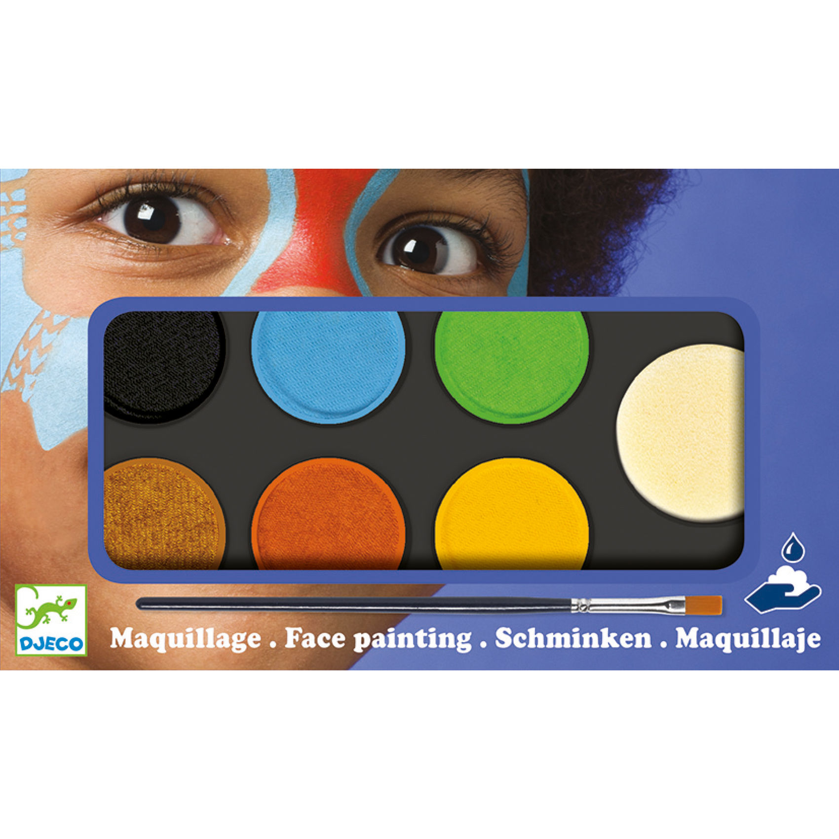 Maquillage enfant Palette 6 couleurs - Nature Djeco