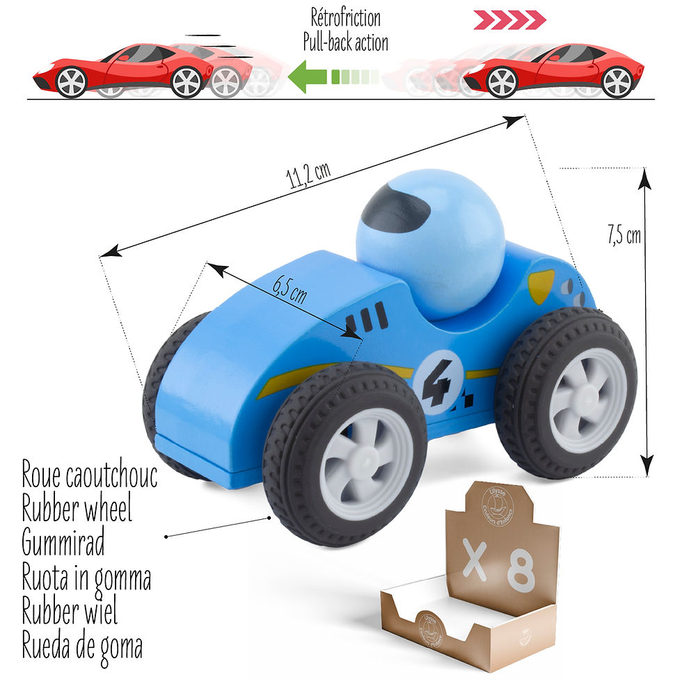 Miniature : RETROFRICTION EN BOIS : TURBO PILOTE Ulysse Couleurs d'Enfance