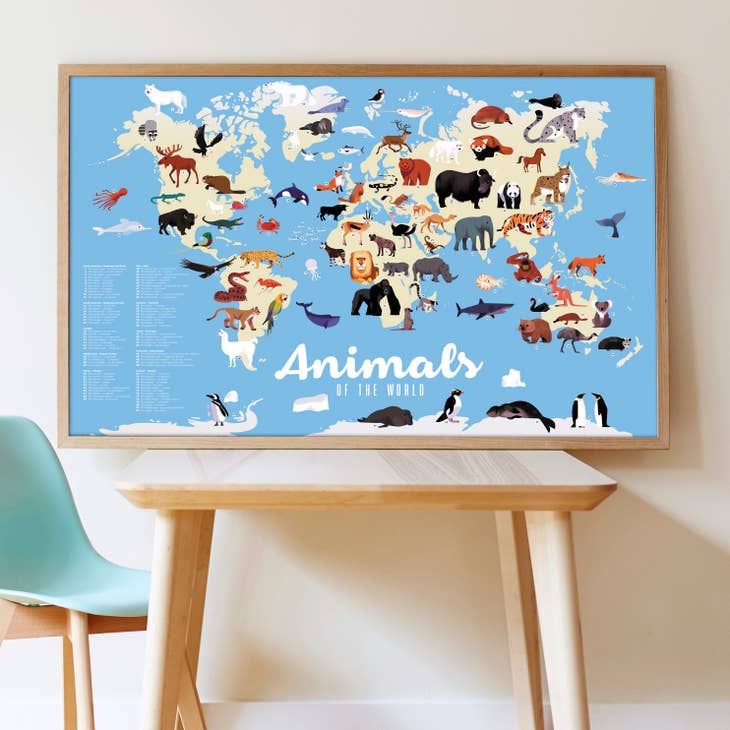 Miniature : Les animaux du monde - Poster en stickers Poppik