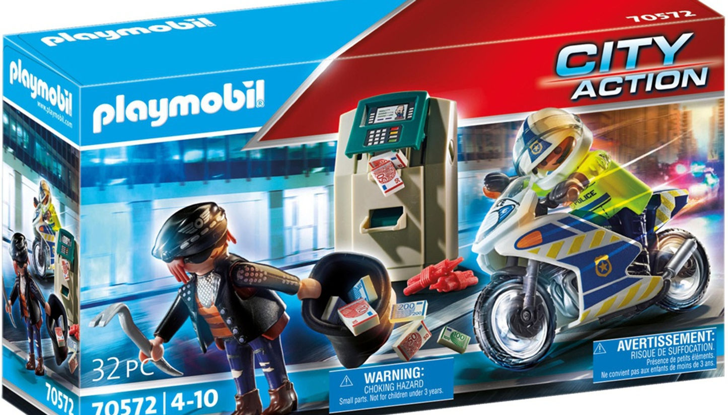 POLICIER + MOTO ET VOLEUR Playmobil