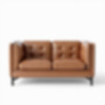 Tufted Leatherette Loveseat