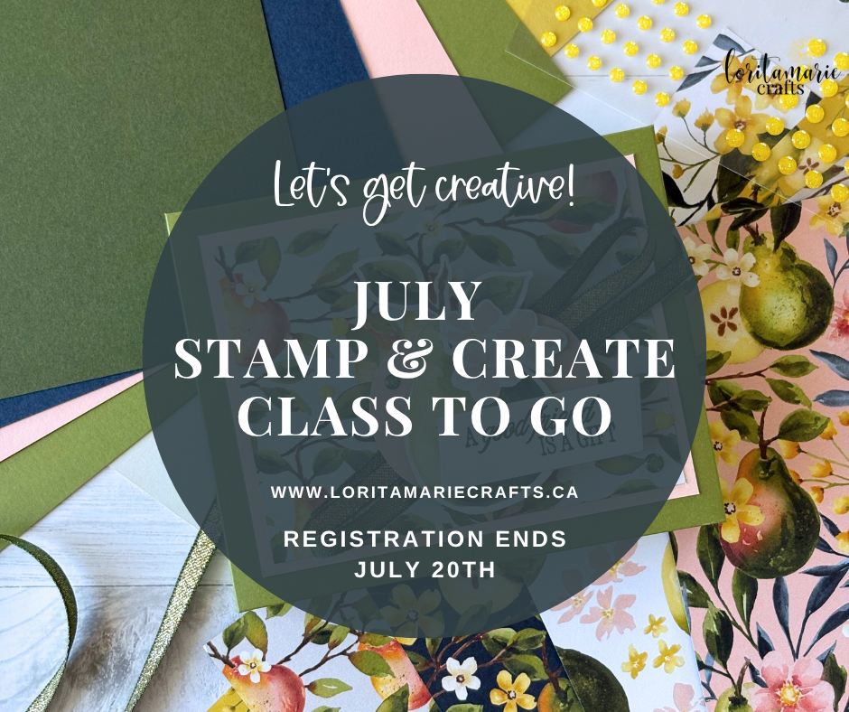 July
Stamp & Create Class kit with coordinated supplies and project previews.
