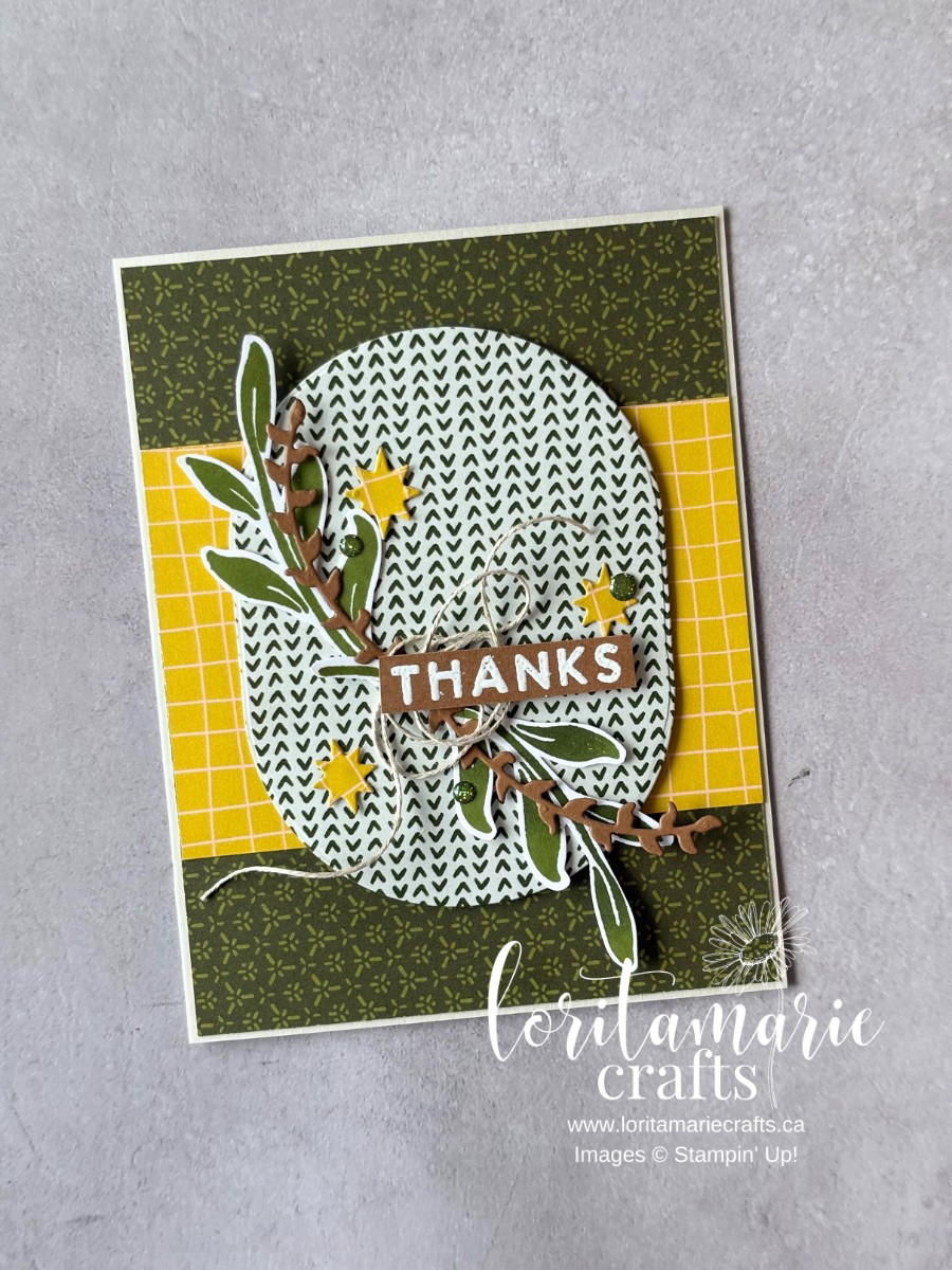 Stampin' Up! Card Ideas. Thank You card idea. Sunshine Vibes Bundle.
