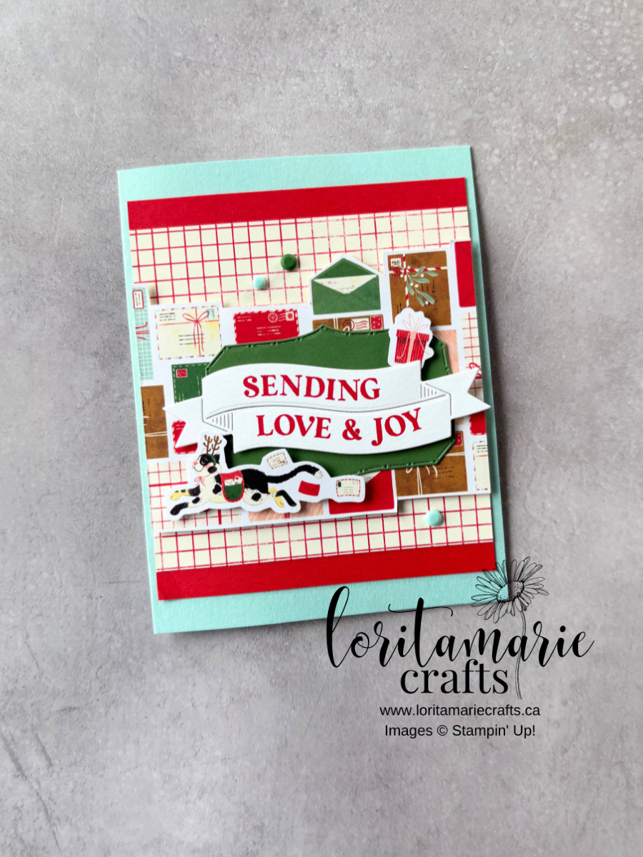 Stampin' Up! Card Ideas. Christmas Card Ideas. Traditional Labels Bundle. North Pole Delivery DSP