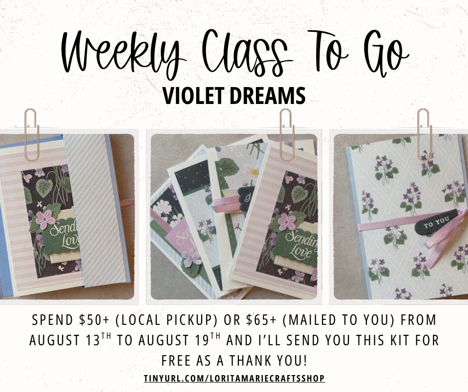 This Week’s Card Class To Go: August 13th