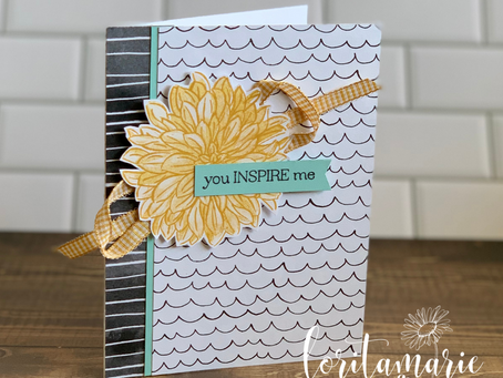 Beautifully Penned DSP with Delicate Dahlias