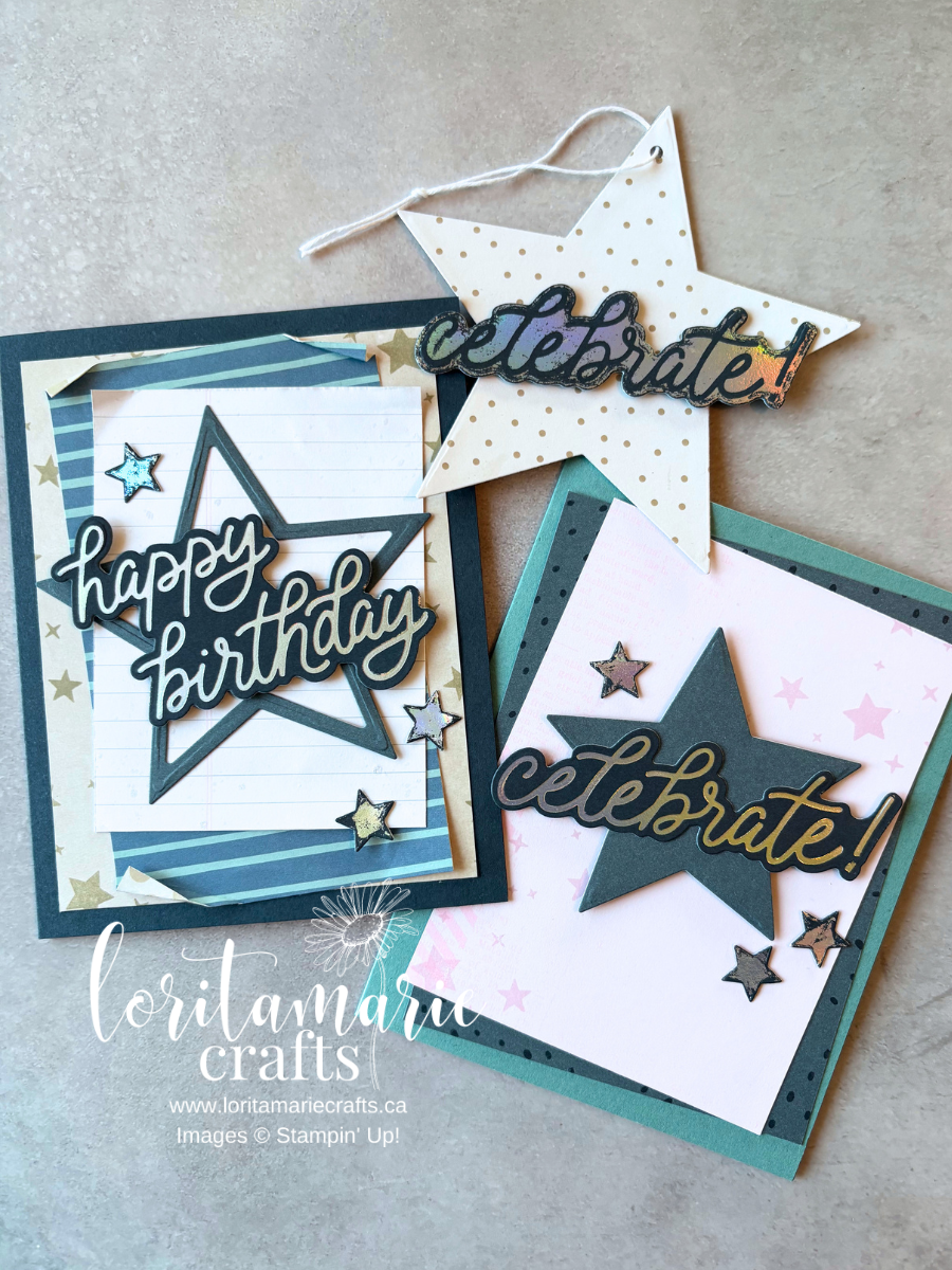 2 Birthday Card Ideas with the Shining Stars Dies: Weekly Class To Go