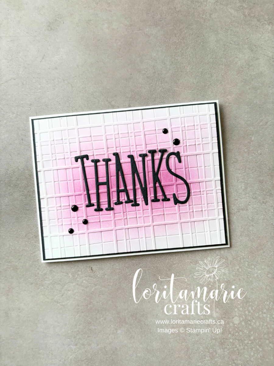 Thank You Card Idea. Stampin Up.