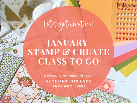 January 2026 Stamp & Create Class: A Paper Crafting Class To Go!