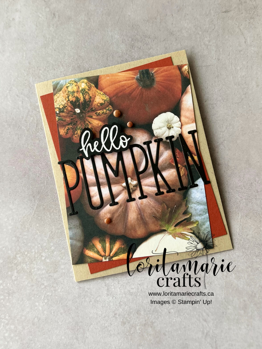 Stampin' Up! Canada Card Ideas Hello Pumpkin Fall Card