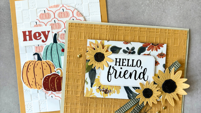2 Card Ideas with Stampin’ Up!’s New Sunflower Fields & Painted Patch Suites: Weekly Class To Go