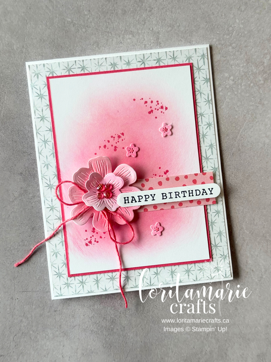Stampin' Up! Card Ideas. Birthday Card idea. Pink.