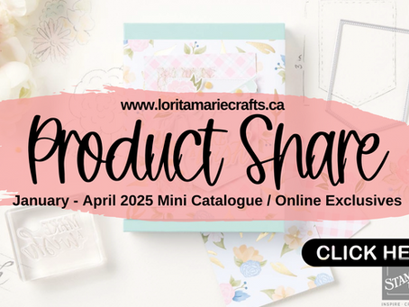 Product Share for January to April 2025 Mini Catalogue & Online Exclusives