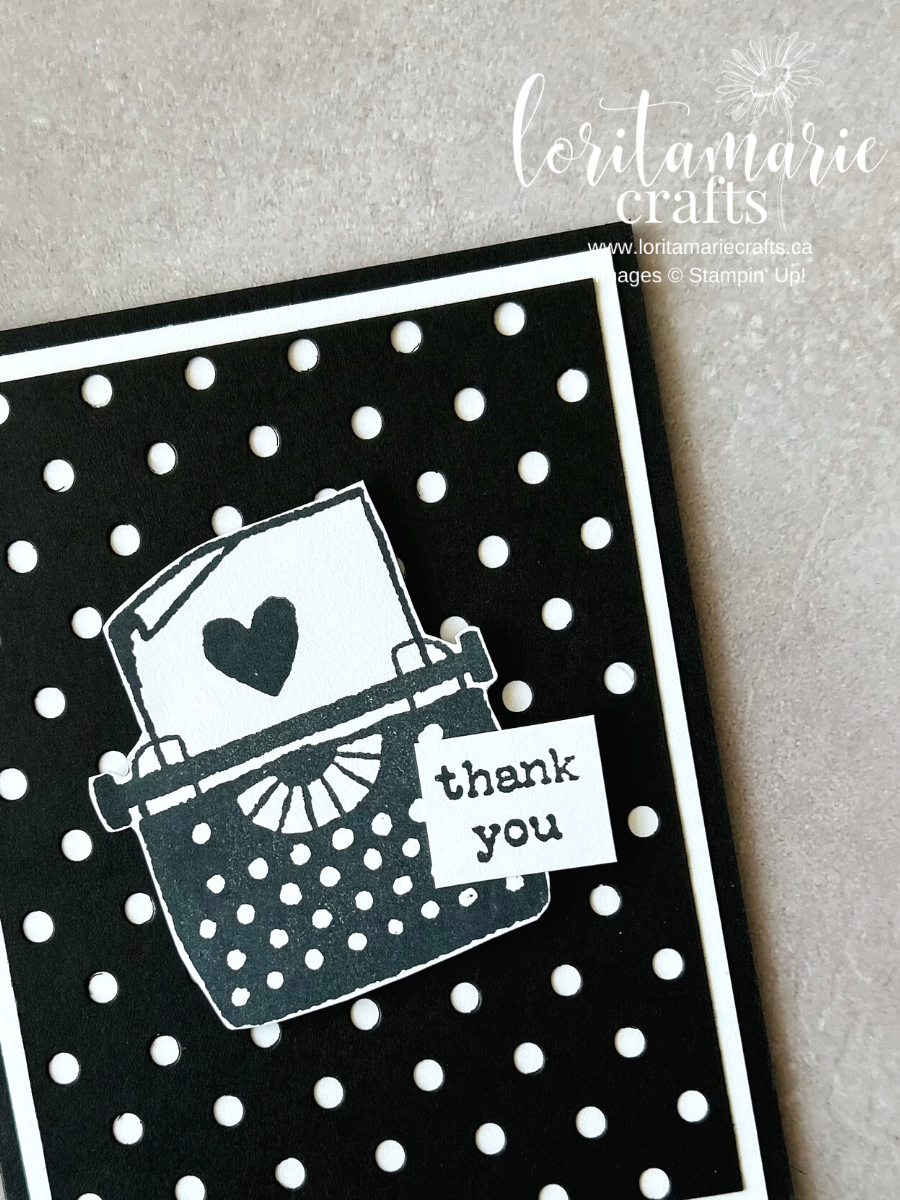 Handmade Thank You Card Stampin' Up! Canada Just My Type Stamp Set