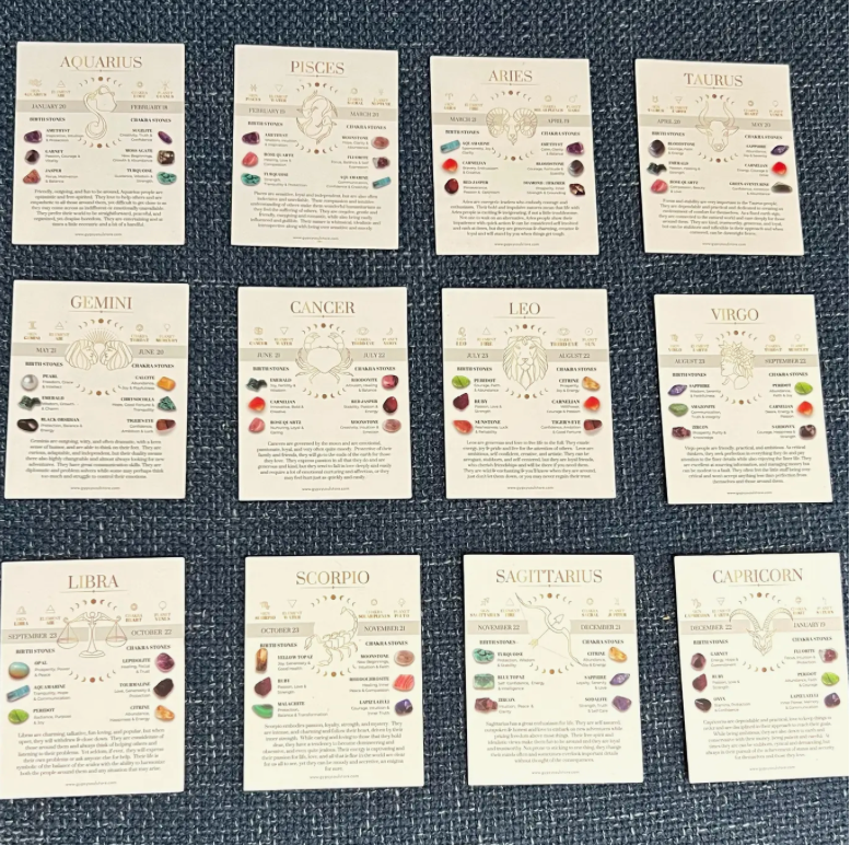 Zodiac Astrology pocket cards