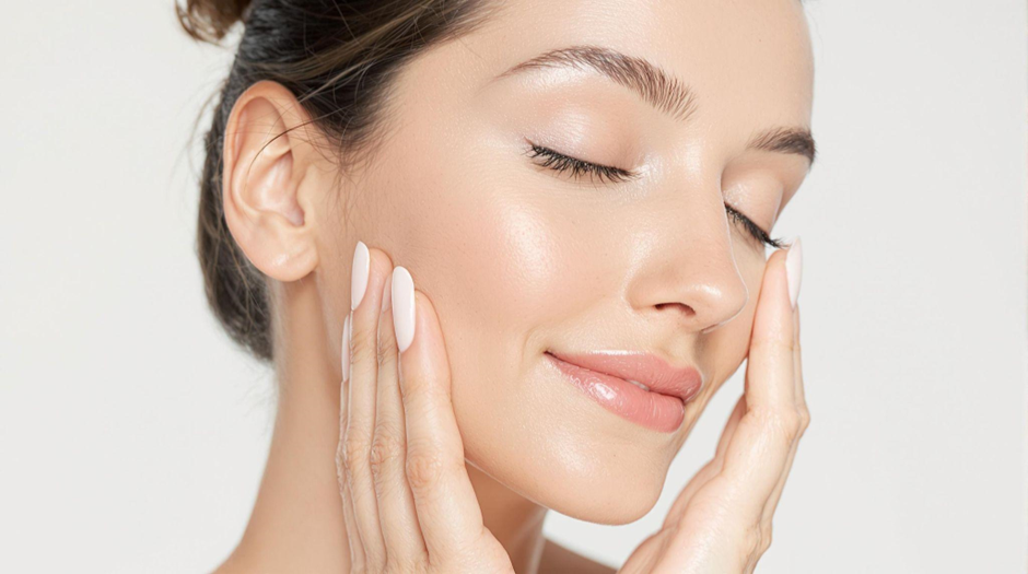 Eine Frau mit schöner Haut