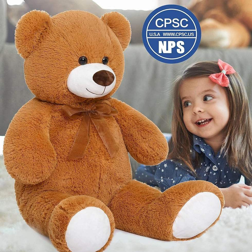 Thumbnail: Giant Teddy Bear Stuffed Animal 3ft, 36'' Big Brown Bear for Kid