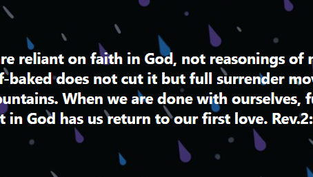 Return To Our First Love