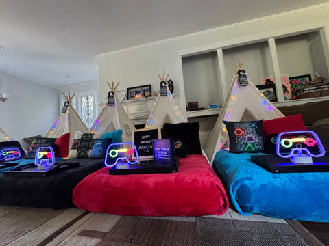 boy sleepover teepee tent birthday ideas for boys