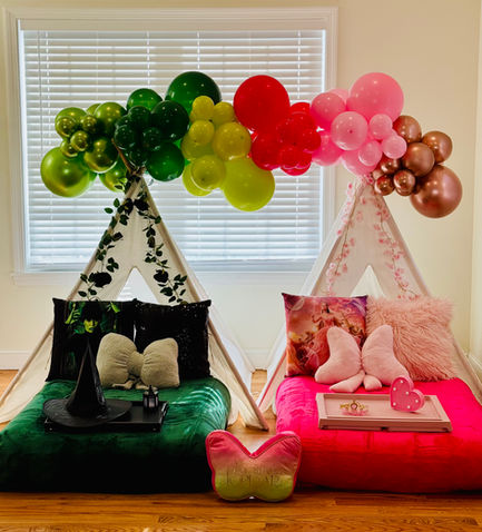 Wicked teepee glamping slumber party rental