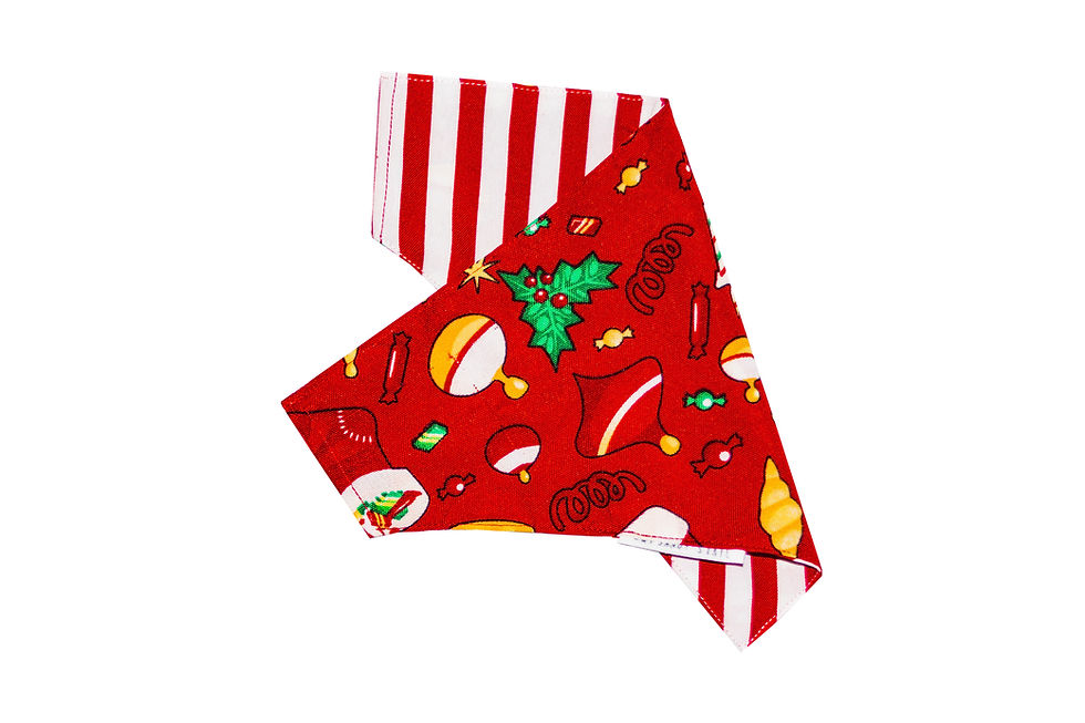 Thumbnail: Reversible Dog Bandana - It’s Christmas Time