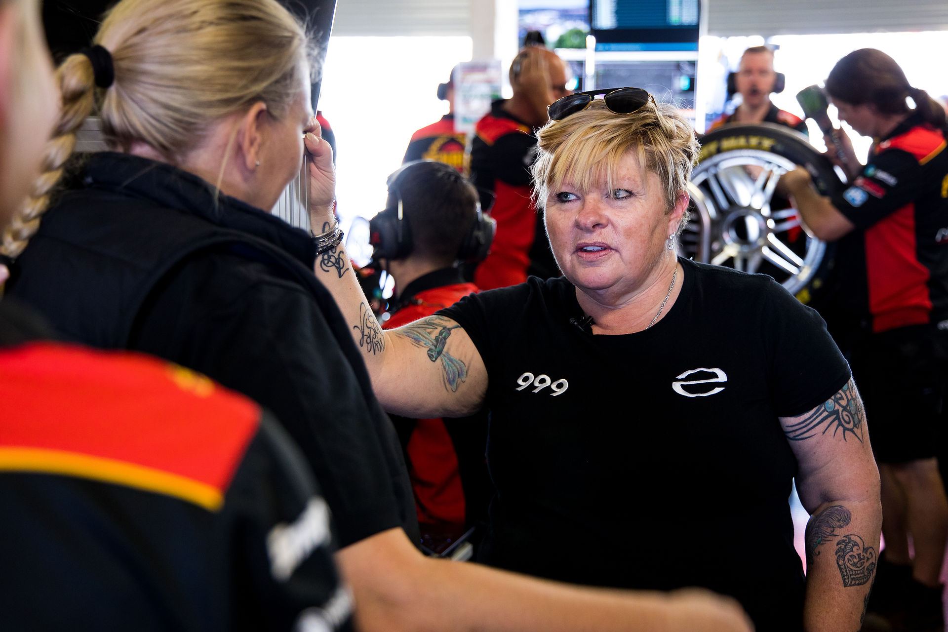 Betty Klimenko with her V8 Supercar team Erebus