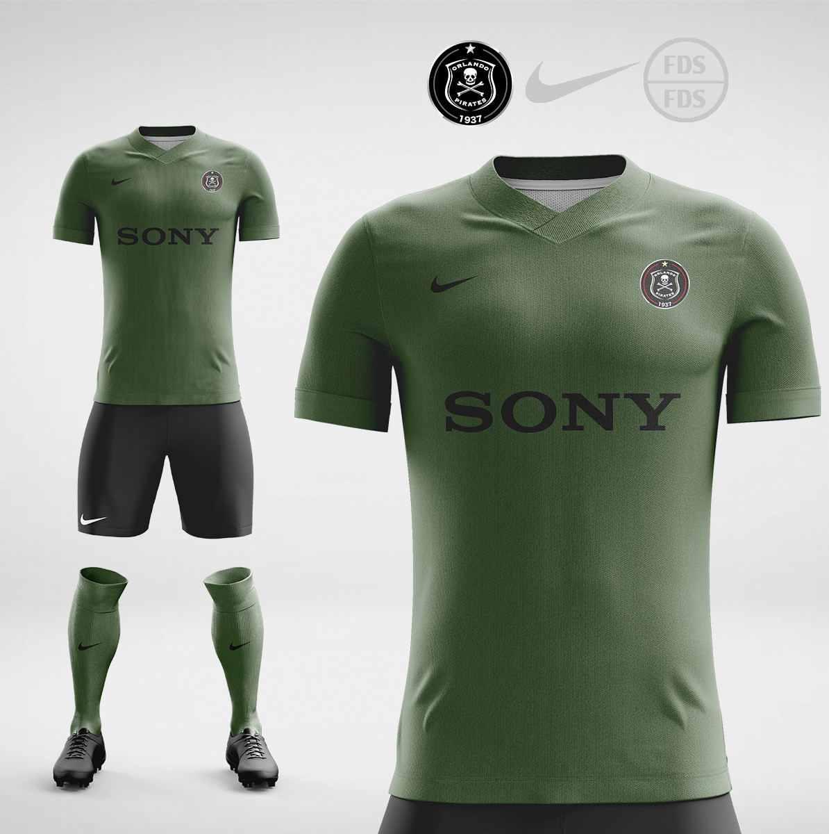 orlando pirates green kit