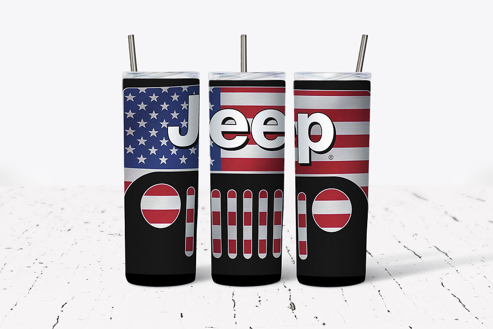 American Flag Jeep