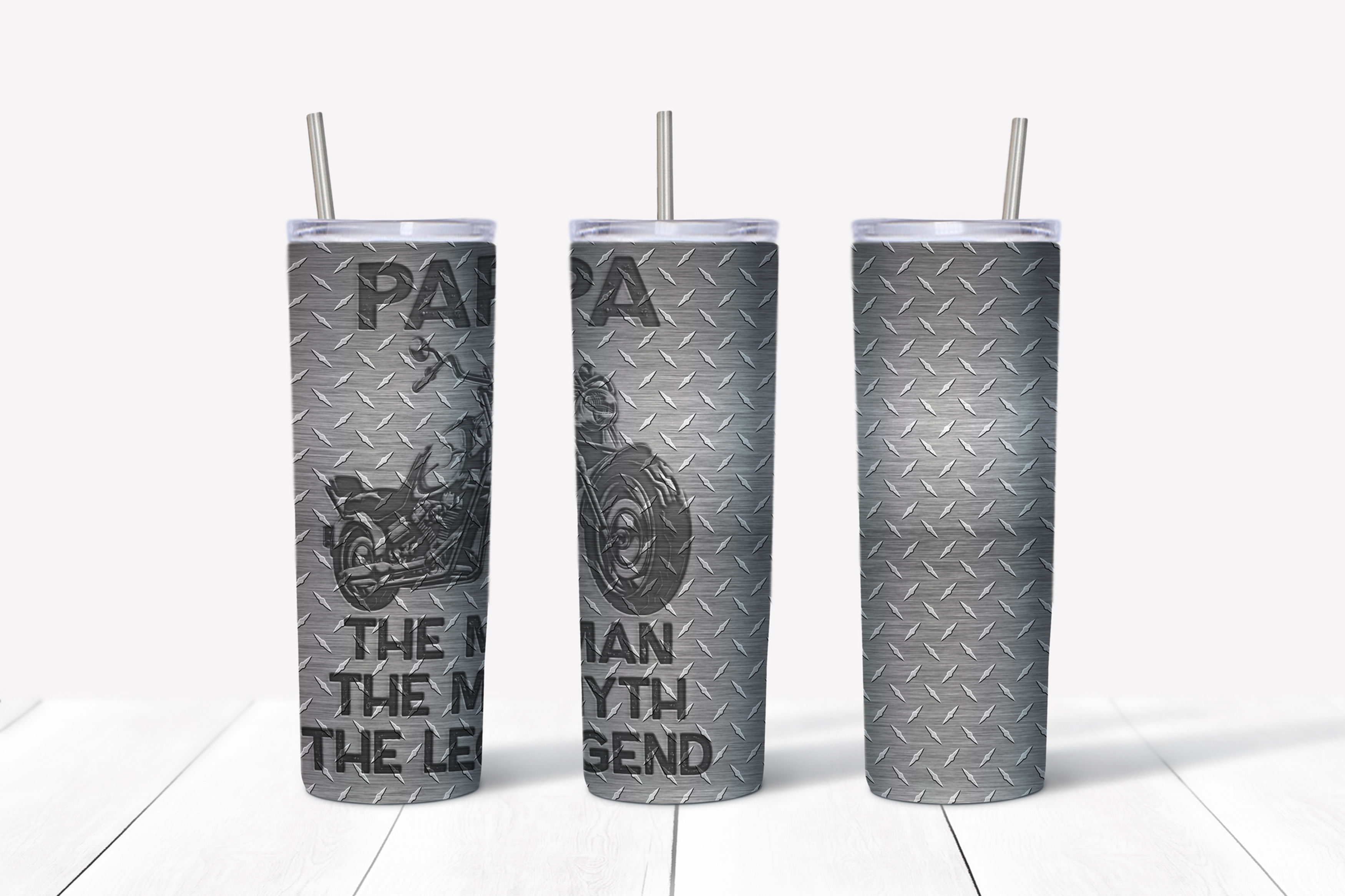 Papa The Man The Myth The Legend - Motorcycle Metal