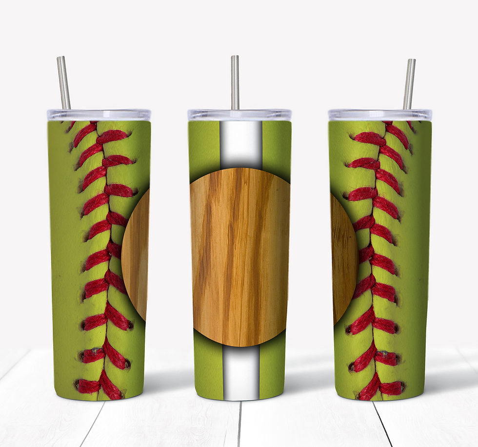 Softball Background - Wooden Bat Circle