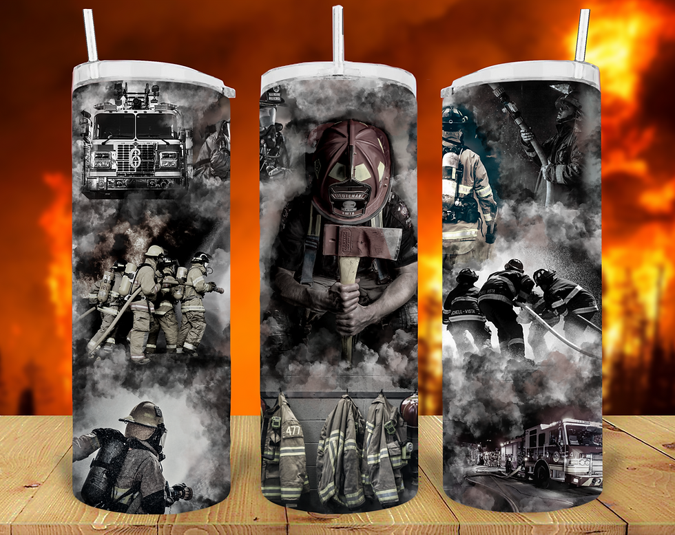 Firefighter Smoke Collage