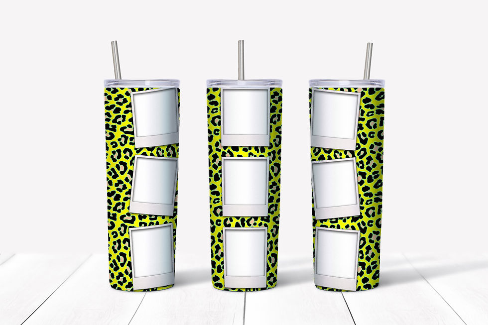 Yellow Cheetah 9 Frame Customizable Collage