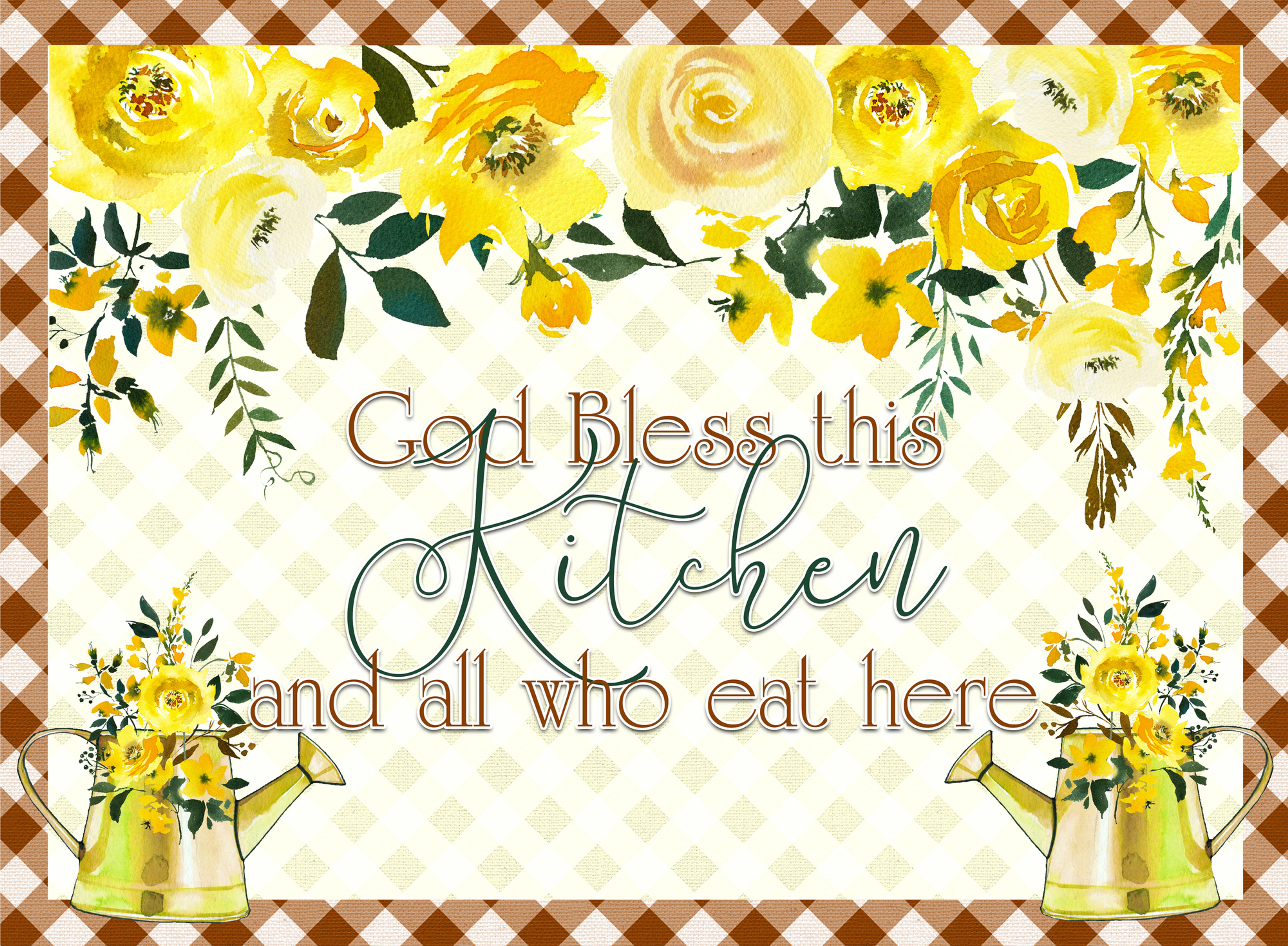 God Bless This Kitchen - Pine & Bamboo