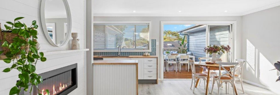 Lounge with a fire place