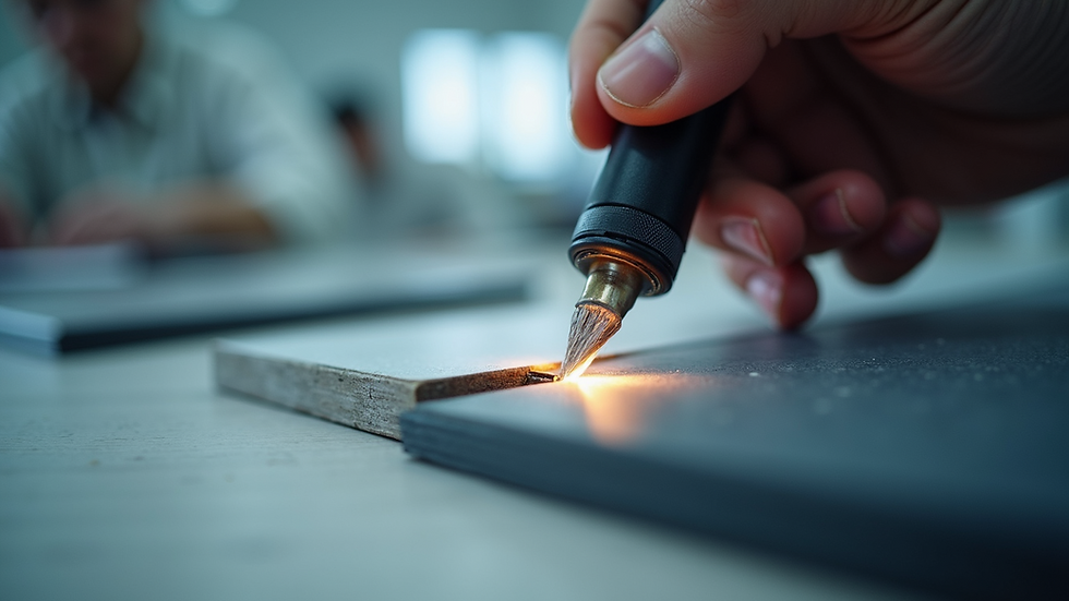 Close-up view of finishing touches being done on a new ADU