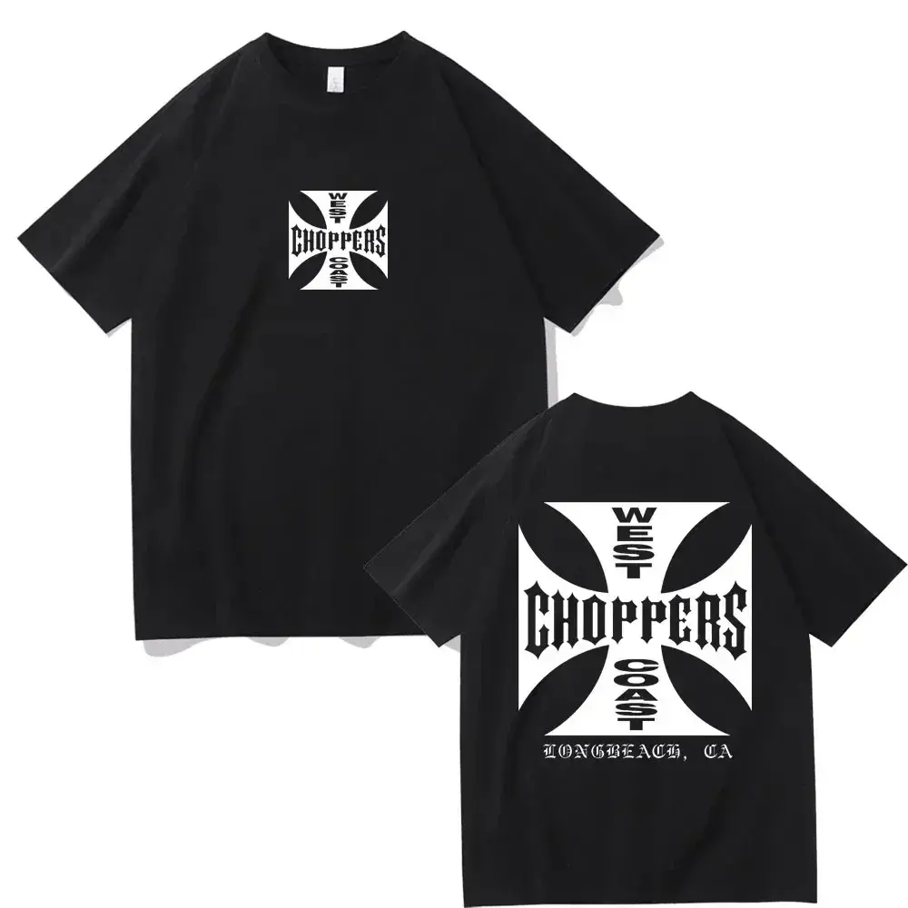 Moda verão t camisa das mulheres dos homens costa oeste choppers impressão camis