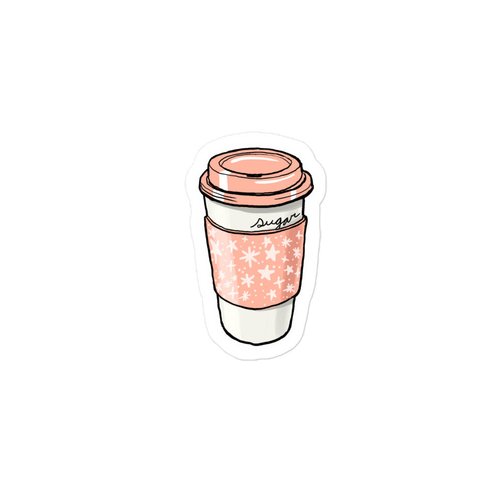 3" Coffee with Sugar Sticker
