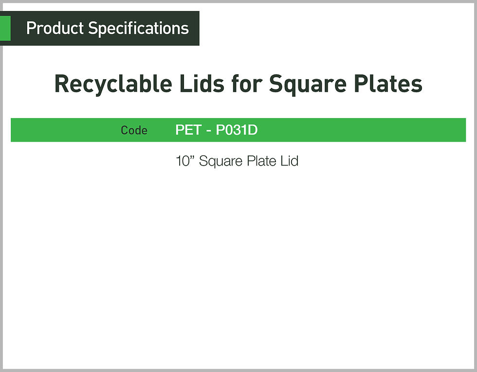 Thumbnail: Recyclable Lids for Square Plates (PET-P031D)