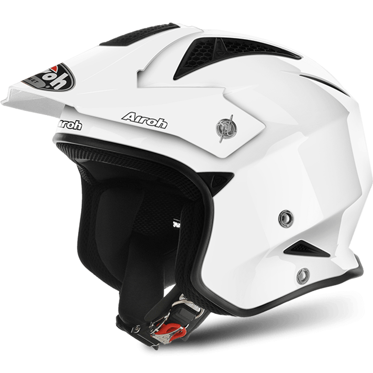 CASQUE TRAIL AIROH TRR-S CONVERT BLANC BRILLANT MOTOLUX VUE DE PROFIL