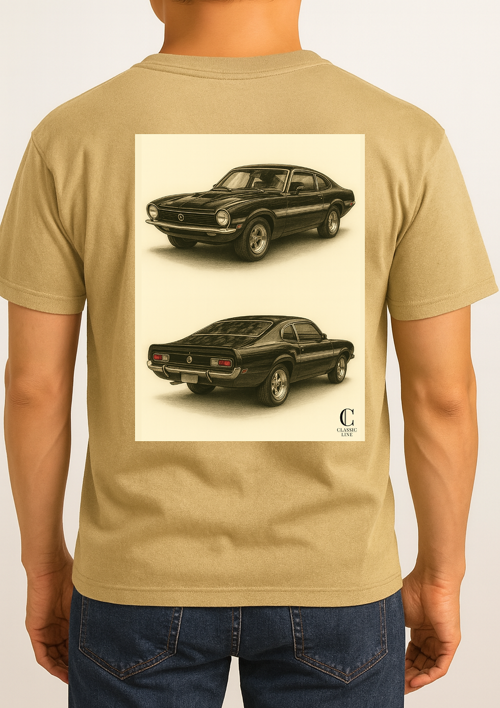 Miniatura: Camiseta Tradicional Masculina Classic Car - Modelo BR V8 GT