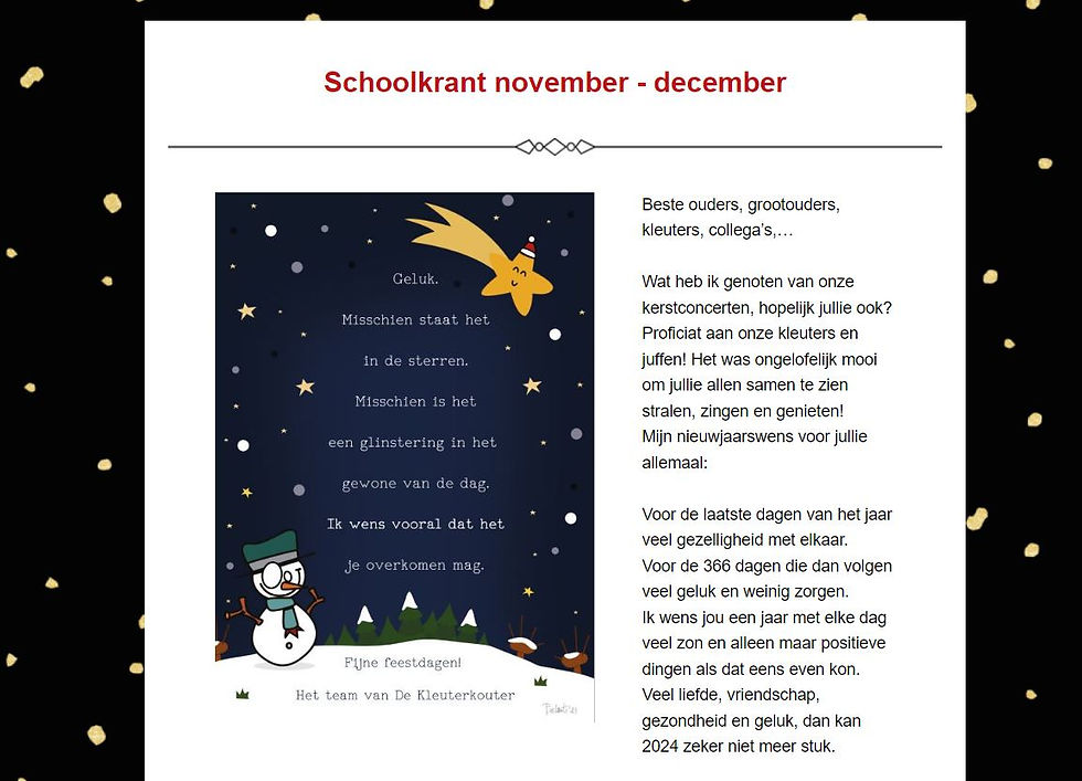 schoolkrant november - december 2023