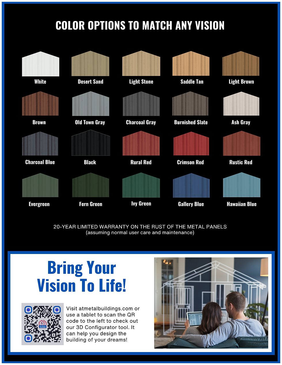 COLOR OPTIONS FOR METAL BUILDINGS