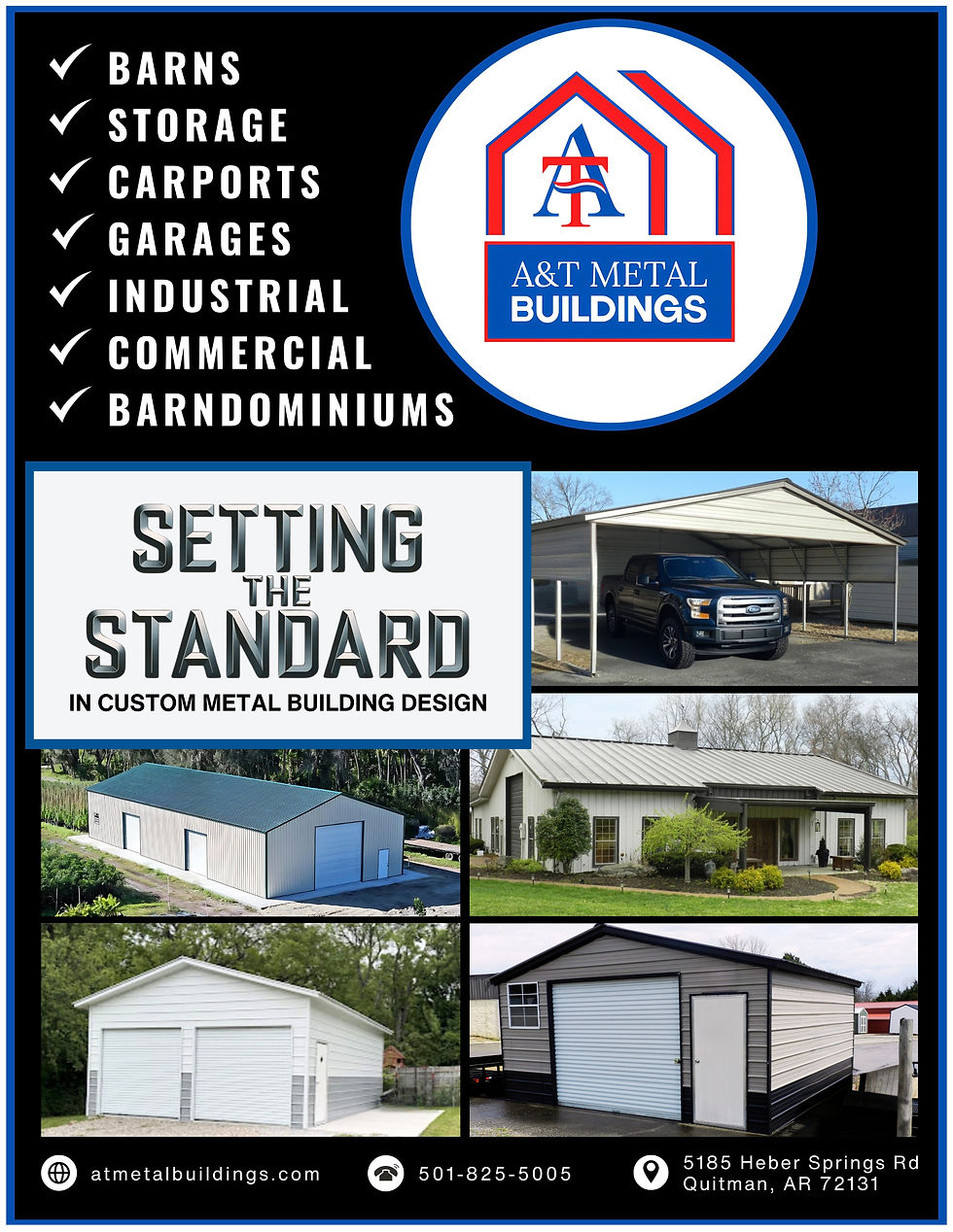 A&T METAL BUILDINGS BROCHURE PAGE 1