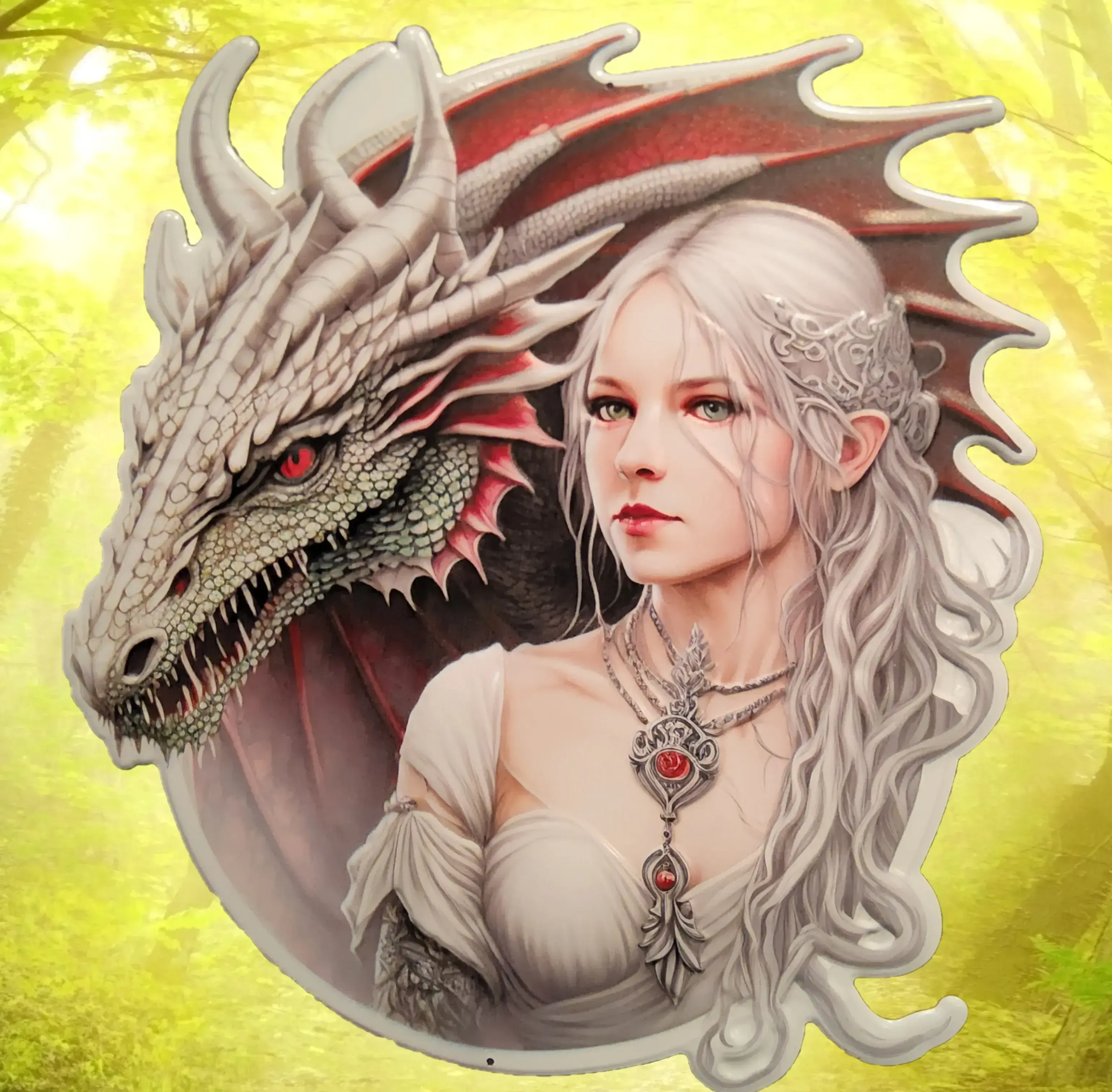 ableau METAL RELIEF Dragon mural