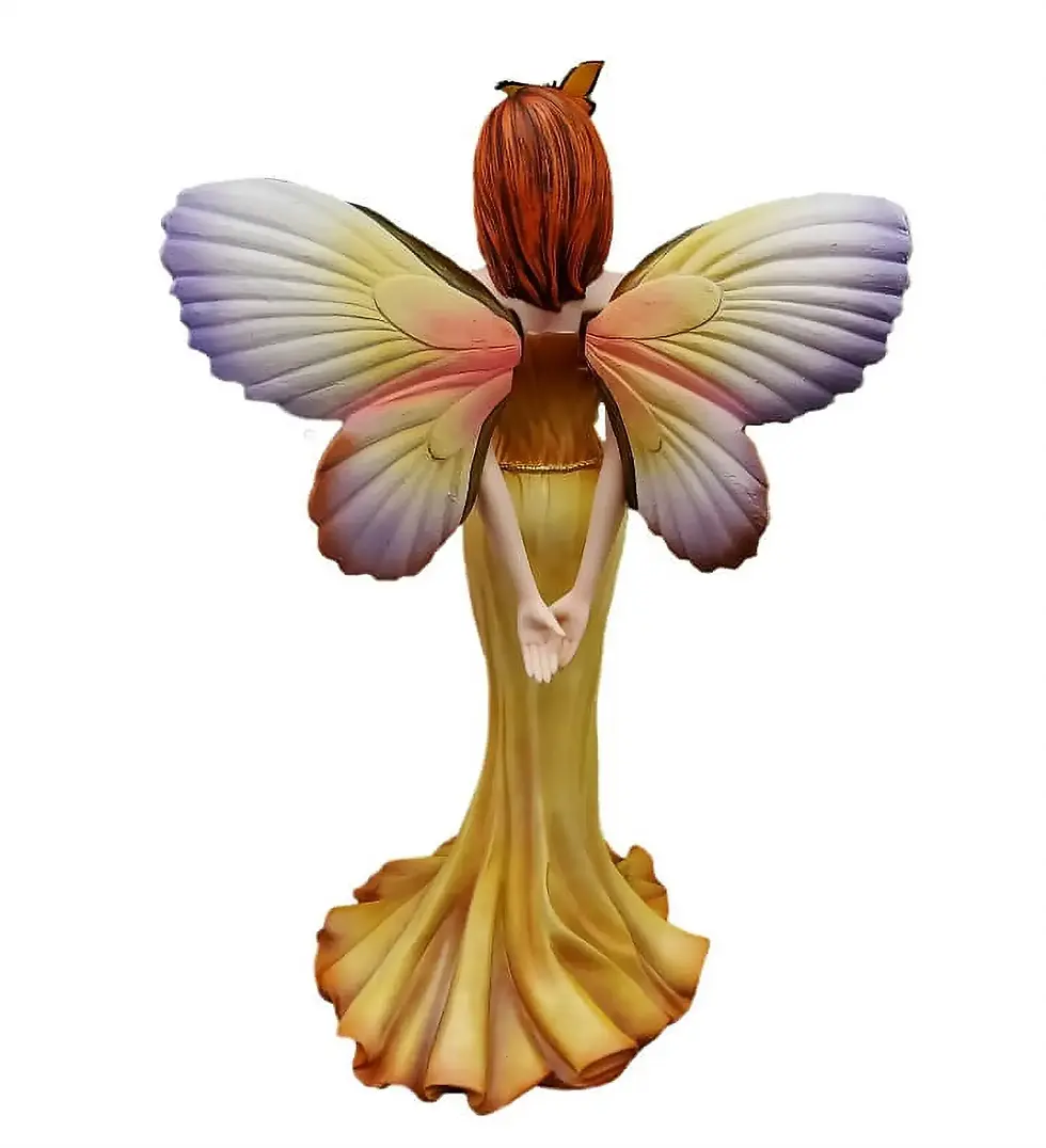 Miniaturbild: Figurine Fée papillon Caren en robe jaune
