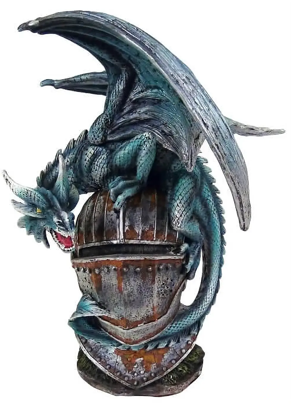 Figurine dragon sur casque de chevalier Knight killer